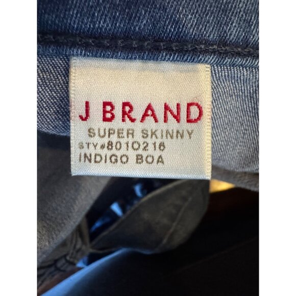 J Brand Jeans Women‎ 30 Blue Indigo Boa Denim Super Skinny Snakeskin Embossed - Picture 10 of 12